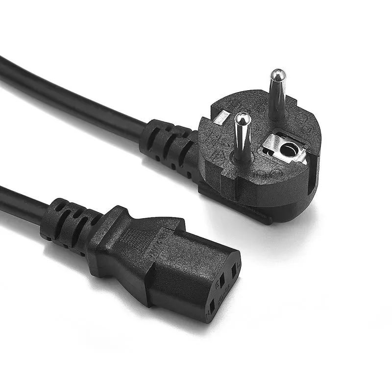 Cable de alimentación europeo Universal IEC C13, adaptador de conexión de la UE, Cable de alimentación para PC, Monitor, impresora eléctrica