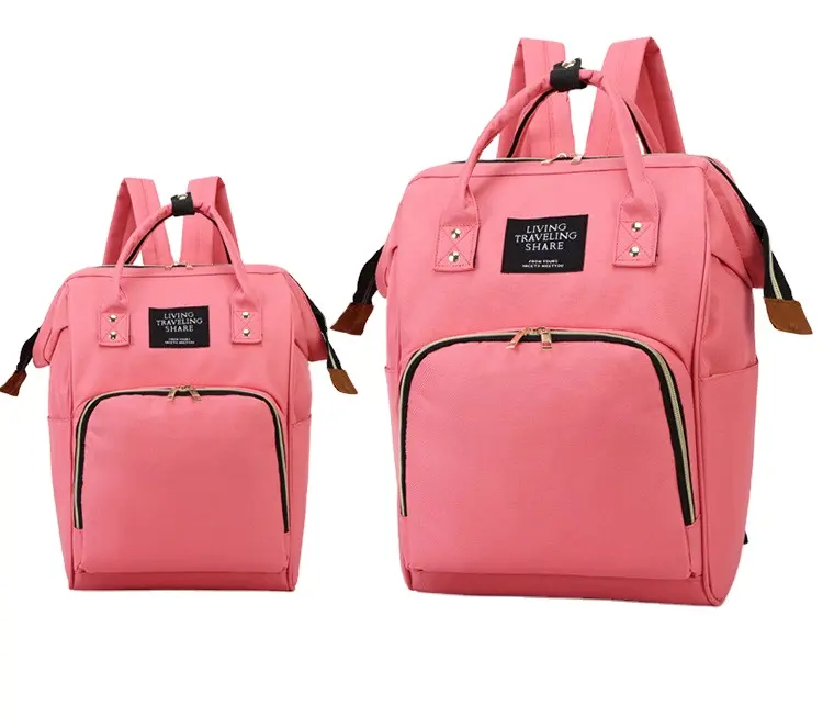 Zipper bolsa de fralda para mamãe, bolsa de maternidade para ombro com grande capacidade, mochilas de viagem, impermeáveis para bebês