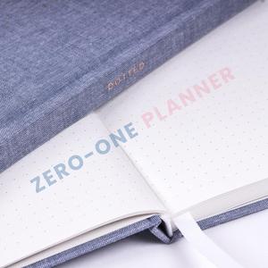 Cuaderno de bocetos con estampado de rejilla de puntos rayados forrado en blanco, diario de tapa dura encuadernado de tela vaquera personalizada A4 A5 A6 B5 B6 - Product Image 2