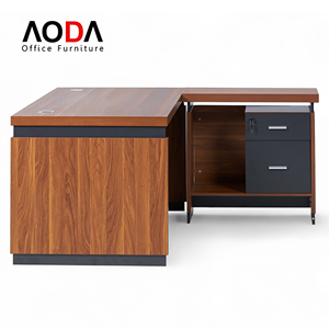 Châu Phi nội thất văn phòng hiện đại L hình văn phòng điều hành bàn với ghế điều hành escritorio de oficina Bureau de travail - Product Image 4