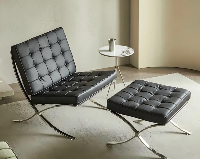 Cuir ciré à l'huile noir 80cm avec pédale