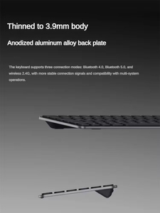 Rapoo E9000G Teclado inalámbrico Perfil bajo Computadora Laptop Teclado 78 teclas Ergonomía portátil Periféricos de computadora - Product Image 4
