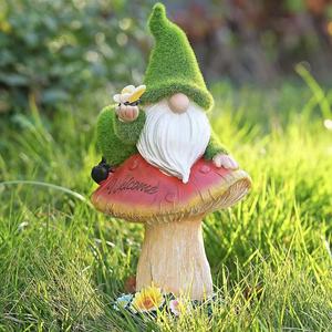 Charming Solar Garden Gnome Lights - Mushroom and Butterfly Outdoor Decoration for Yard, <strong>Patio</strong>, Lawn, Porch - Product Image 1