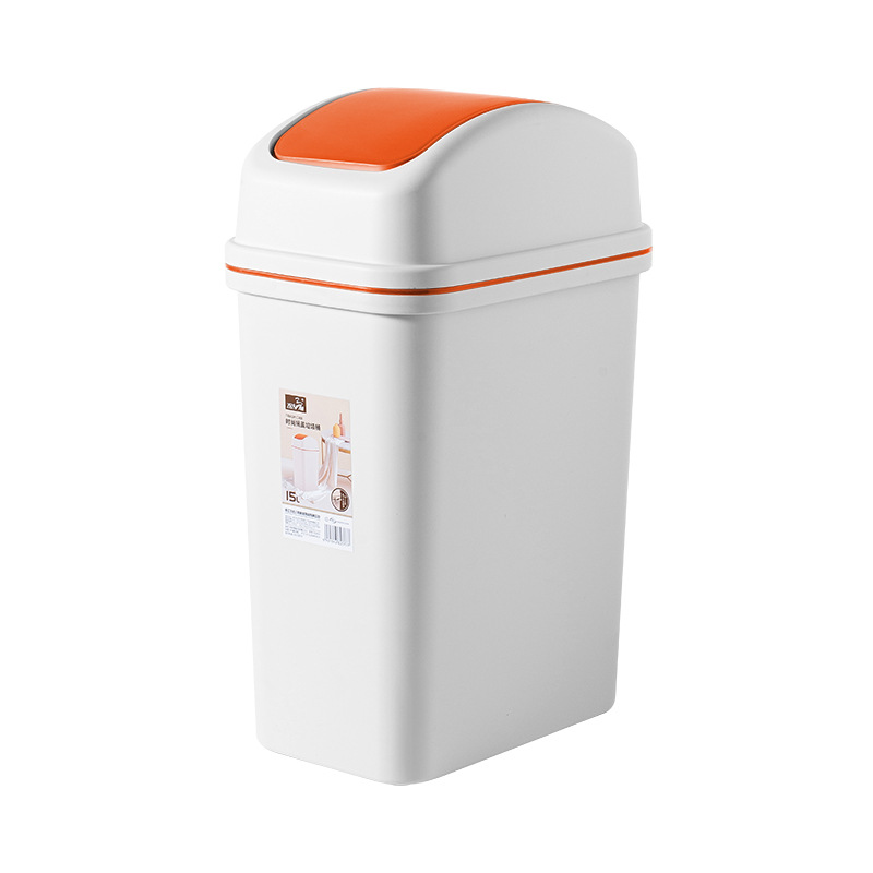 TG2621 Tapa abatible naranja 15L