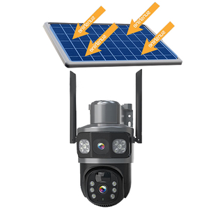 Sicherheit im Freien 4MP IP-WLAN-Batterie mit zwei Objektiven Solarenergie 4G Sim-Karte 4G-Netzwerkblitzlichter CMOS IP66 CCTV-Kamera - Product Image 5