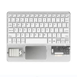 New Wireless Bluetooth Transparent <strong>Keyboard</strong> Backlit RGB LED <strong>Keyboard</strong> with <strong>Touchpad</strong> Mouse for 2024 New ipad Pro 11 12.9 13 Inch - Product Image 1