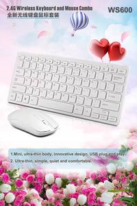 BT + 2,4 Modo dual Slim Silent Mini Keyboard & Mouse Set Interfaz USB Diseño ergonómico 2 Teclado recargable con batería seca - Product Image 5