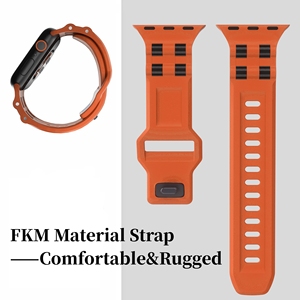 Customized Fkm Rubber Smart Watch Strap 40 42 44 45 MM for Apple Watch Mod <strong>Kit</strong> Series 8 7 6 5 4 3 <strong>2</strong> 1 <strong>Ultra</strong> Rugged Sports Straps - Product Image 3
