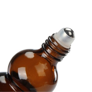 10ml 20ml 30ml 50ml <span class=keywords><strong>100ml</strong></span> âmbar cabaça dupla embalagem cosmética garrafa de vidro vazia com conta-gotas roll on