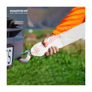 حبل سحب يمكن الاعتماد عليه على الطرق أبيض 5 م 2 طن مع خطاف يتميز ببناء قوي ومناولة سهلة مثالية لقطر السيارة - Product Image 5