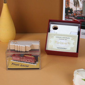 New Product 2025 Magic World <strong>Notepad</strong> <strong>Custom</strong> <strong>Design</strong> 3D Memo Pad Hary Potter <strong>Notepad</strong> Promotional Paper Carving Crafts <strong>Notepad</strong> - Product Image 4
