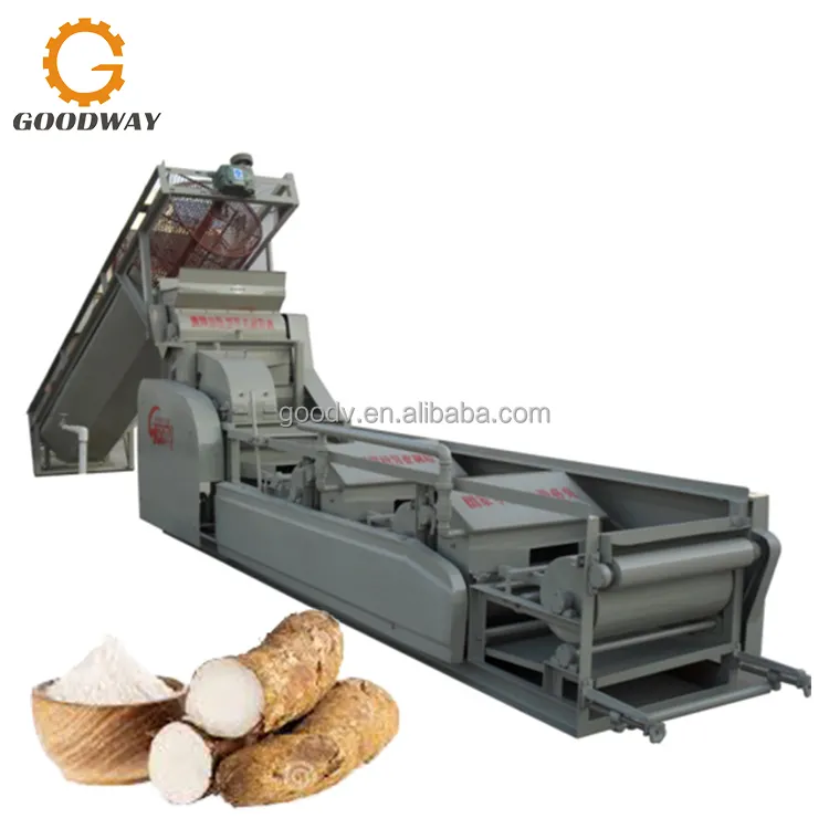 Free training native potato/ cassava/tapioca starch processing machinery for fresh roots