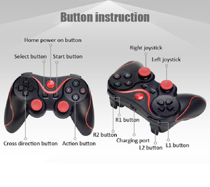 T3 <strong>T</strong>-3 X3 Wireless Gamepad Joystick for Android Smartphone Tablet PC Remote <strong>Controller</strong> Black Color With Holder - Product Image 3