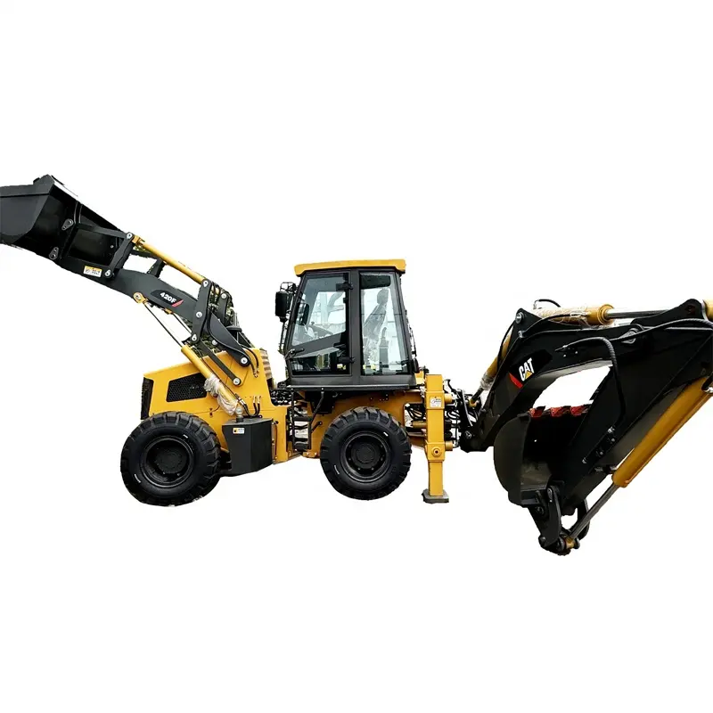 99% baru Cat 420F digunakan pemuat roda tangan kedua penggali penggali CAT420F Caterpillar 4*4 backhoe Loader