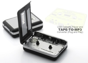 复古卡带播放器甲板音频随身听将您的旧磁带转换为MP3，WAV，带扬声器的WMA盒式磁带播放器 - Product Image 2