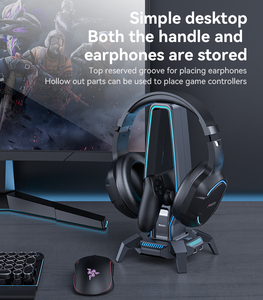 Yesido 3.5MM Interface Expansion Interface HUB Function Seven Colorful RGB Muiti Functionel Headphone Holder - Product Image 3