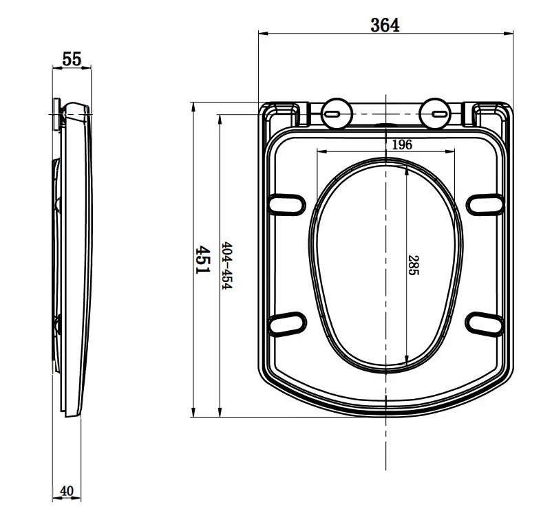 Bagno Standard universale semplice singolo a sgancio rapido sottile materiale Urea allungato coprisedile WC coprisedile e coperchio