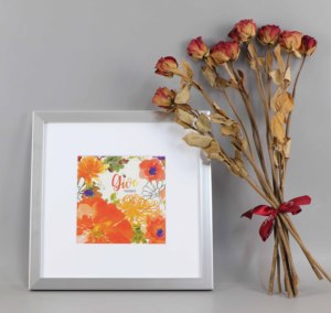 11x11&quot; Size with 6x6&quot; Mat, Gold Silver Picture <strong>Frame</strong>, WPC Photo <strong>Frame</strong> - Product Image 3