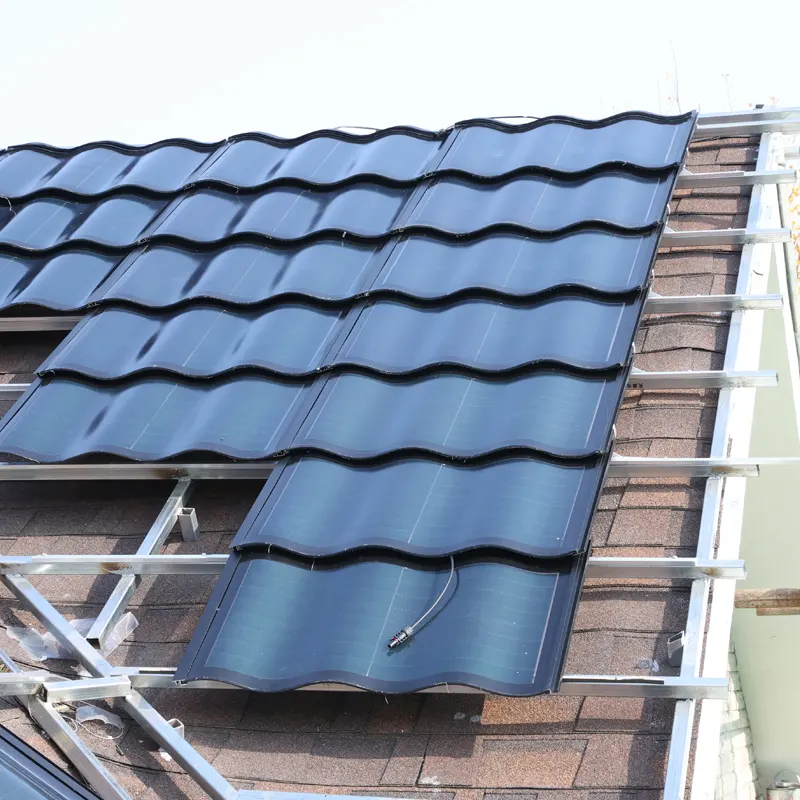 solarpanels mit führender qualität für zuhause energiespeicher neue hochfeierliche baumaterialien polymer flachziegel flachziegel bippv-produkt