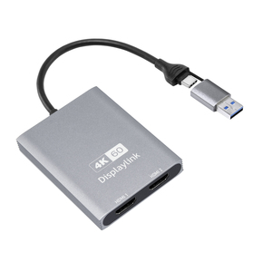 Usb-c至HDMI 4K60Hz双显示器适配器，带OTG 100W Pd USB 3.0和HDCP 1.4 DisplayLink支持多屏幕切换 - Product Image 1
