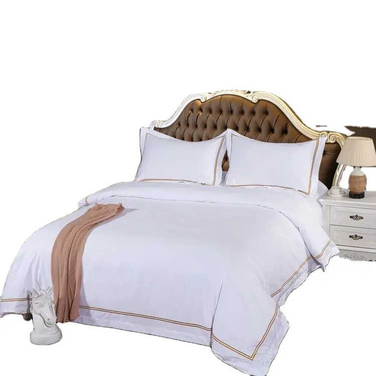 Otel ve güzellik salonu yatak levhalar ucuz toplu poli pamuk 180 iplik sayısı tasarımları beyaz düz levhalar