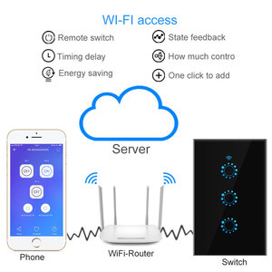 Iç mekan aydınlatması 2way wifi akıllı anahtar 4 gang 3 çete avustralya standart akıllı anahtar ev için - Product Image 5