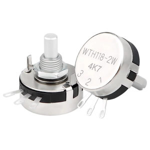 Potenciômetro Dual Gang WTH118-2W 100k Com Giro Variável Linear Carbono Interruptor