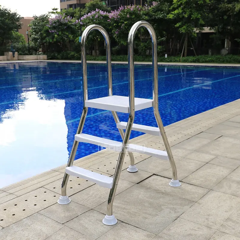 Escada acrílica de massagem para piscina, uso em aço inoxidável