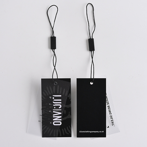 Etiquetas colgantes de ropa de papel ecológicas personalizadas con cuerda, etiquetas colgantes de ropa impresas con logotipo de nombre barato para zapatos y bolsos - Product Image 2