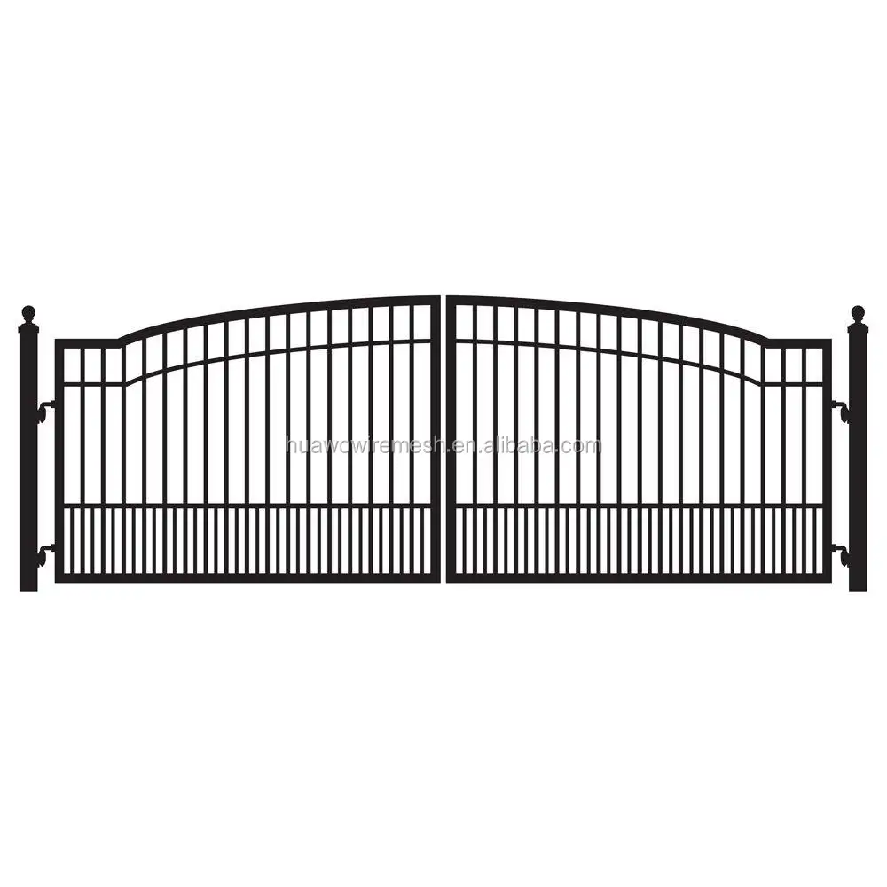 Özelleştirilebilir Modern Metal sürdürülebilir sürgülü ana çit tasarımı çelik kapı kaynağı ve koruma için su geçirmez teknik