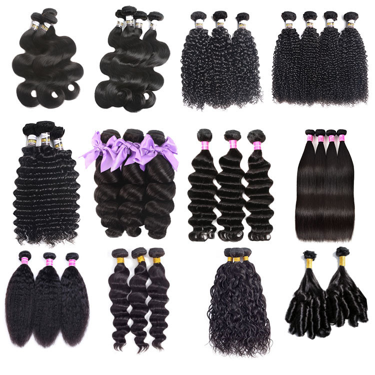 fasci di capelli umani