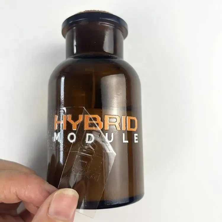 Dauerhaft klebende wasserdichte kundenspezifische 3D-UV-transfer-etikette aufkleber für verpackung von produkten, hergestellt von unternehmen mit markenlogo