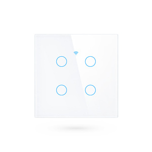 Fácil instalación Automatización del hogar Control de voz Tuya Smart App 4CH EU Wifi Tuya Smart Touch Interruptor de luz de pared PST-TY-E4 - Product Image 5