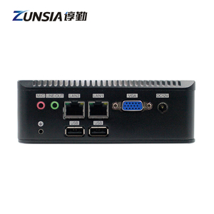 Zunsia Celeron j4125 J1900 J1800 không quạt Thin Client <span class=keywords><strong>Mini</strong></span> PC 2 Ethernet LAN Port 4com 6 * USB Win10 x86 Linux Máy tính để bàn Nano <span class=keywords><strong>Mini</strong></span> PC - Product Image 4