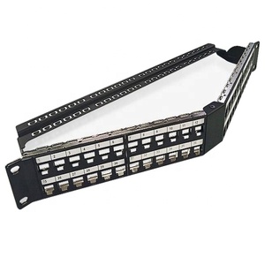 48端口2U角网络配线架可折叠6类RJ45空白克朗空载配线架 - Product Image 1