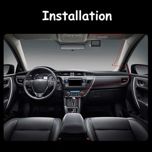 2 <strong>Channel</strong> Car Dash Camera 360 Front <strong>Vehicle</strong> Reversing Aid 1080P Dash Camera Car Black Box Built in GPS 3 Inch Screen - Product Image 4