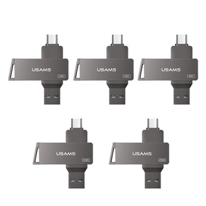 USAMSUSBフラッシュドライブ卸売新しい256/128/64GBギフトボックスType-cUSB3.0電話/コンピューター用の回転可能な高速フラッシュ1年
