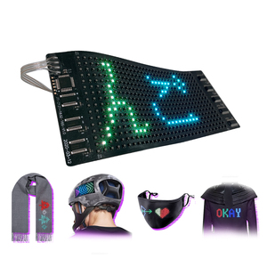 Гибкий светодиодный экран RGB, миниатюрный перезаряжаемый мягкий светодиодный дисплей с подсветкой текста и сообщениями, изменение приложения - Product Image 3