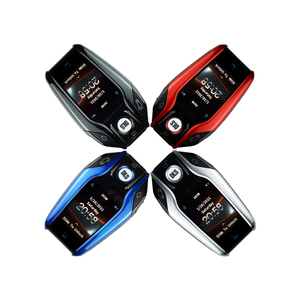 กุญแจรีโมทรถยนต์อัจฉริยะหน้าจอ LCD สีแดง,รีโมทกุญแจรถยนต์อเนกประสงค์พร้อมปุ่มเริ่มต้น PKE ปุ่มเดียวกุญแจรีโมทรถยนต์ - Product Image 3