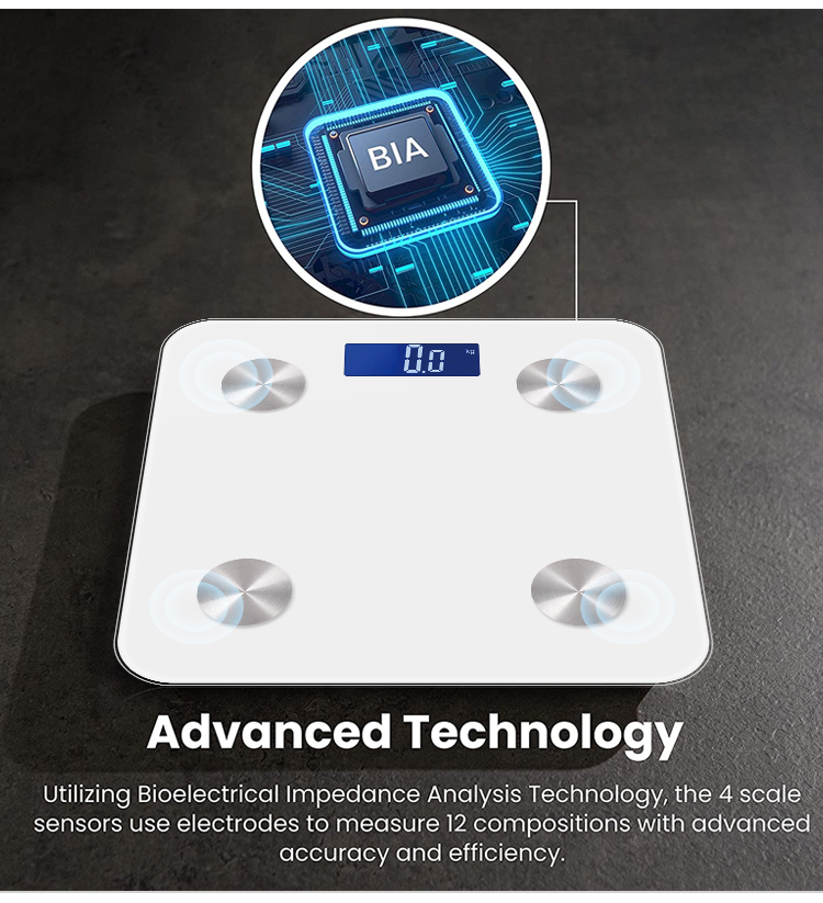 OEM/ODM 180KG Smart Body Analysis App Weight Lcd Display Electronic Weighing Body Fat Scale