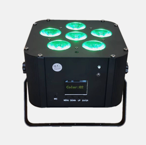 6X18W pil gücü kablosuz DMX LED düz Par, uygun Wifi ve uzaktan kumanda ile çok yönlü aydınlatma seçenekleri sunar - Product Image 1
