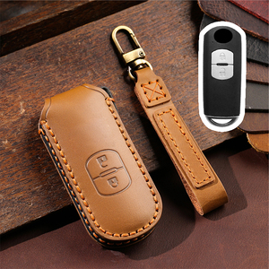 Leather Car <strong>Key</strong> Cover <strong>Key</strong> Case for <strong>Mazda</strong> <strong>2</strong> 3 6 Axela Atenza CX-5 CX5 CX-3 CX-7 CX8 CX-9 2016 2017 2018 <strong>2</strong>/3 Buttons Auto Bag - Product Image 6