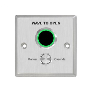 Sistema de control de acceso de puerta inteligente Sensor infrarrojo IR sin contacto Sin toque Interruptor de botón de salida de anulación manual - Product Image 2