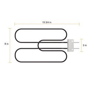 Nướng yếu tố làm nóng cho <span class=keywords><strong>Weber</strong></span> Q140 q1400 loạt <span class=keywords><strong>grills</strong></span>, thay thế một phần cho <span class=keywords><strong>Weber</strong></span> 80342 80343 65620 điện yếu tố làm nóng - Product Image 3