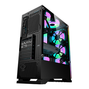 OEM/ODM-carcasa de ordenador de escritorio para ventiladores RGB, placa ATX de cristal competitivo, soporte de línea trasera, funda de juego - Product Image 4
