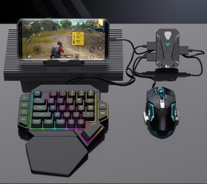 ชุดคิทคอมโบสำหรับเล่นเกมมือถือพร้อม F6ไฟพื้นหลัง RGB คีย์บอร์ดมือเดียวและเมาส์ USB แบบมีสาย G2อินเตอร์เฟซเชิงกล - Product Image 6