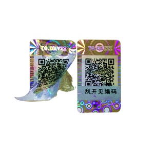 Logo personalizzato QR Code di Un Uso del Tempo Ologramma Ologramma Adesivo Etichetta di Sicurezza con L'alta Qualità - Product Image 3