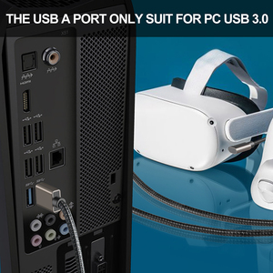定制设计USB 3.0到C型VR电缆USB A到C型90度数据线