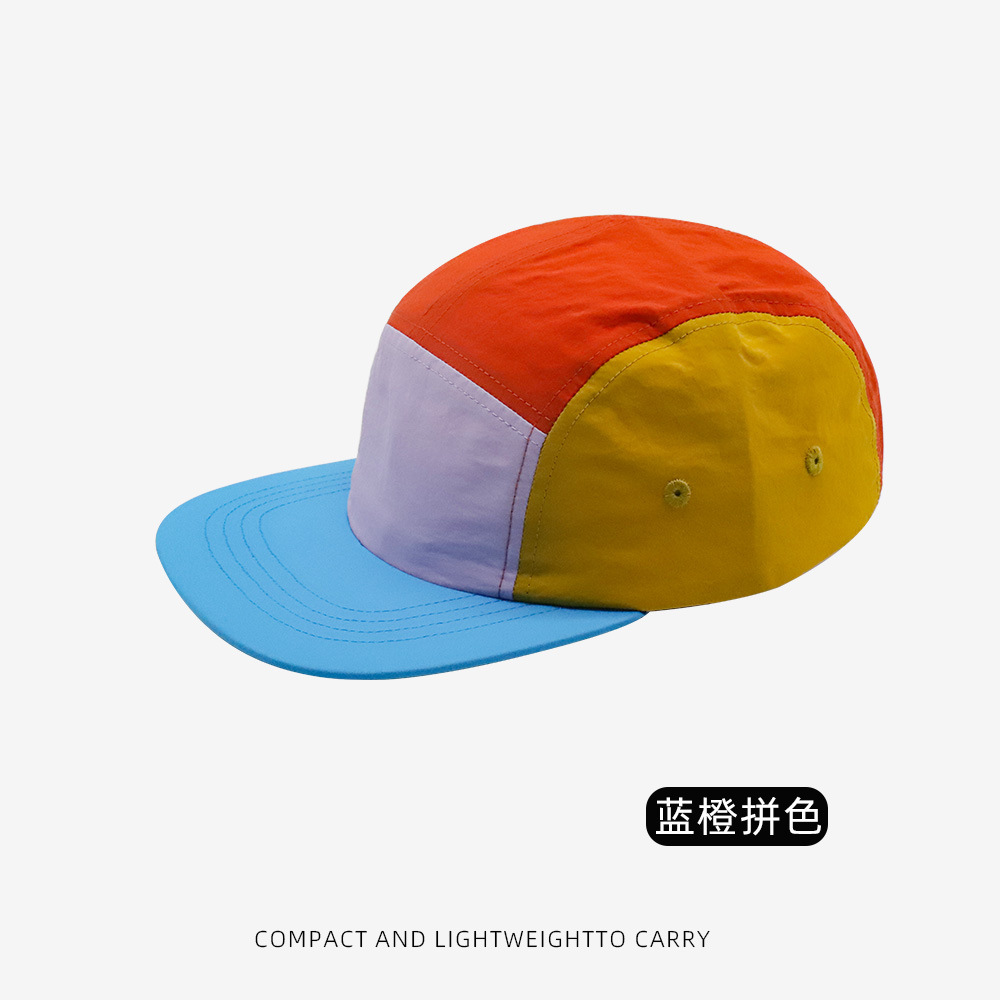 Blue and orange color blocking