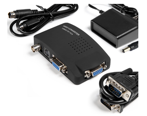Convertidor de vídeo BNC a VGA, entrada de S-Video compuesto a PC, adaptador de salida VGA, caja de interruptor Digital para PC, cámara MACTV, DVD DVR